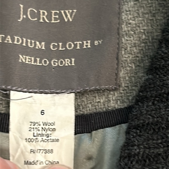 J Crew Stadium cloth by Nello Gori size 6 wool blend jacket gray - Picture 6 of 13